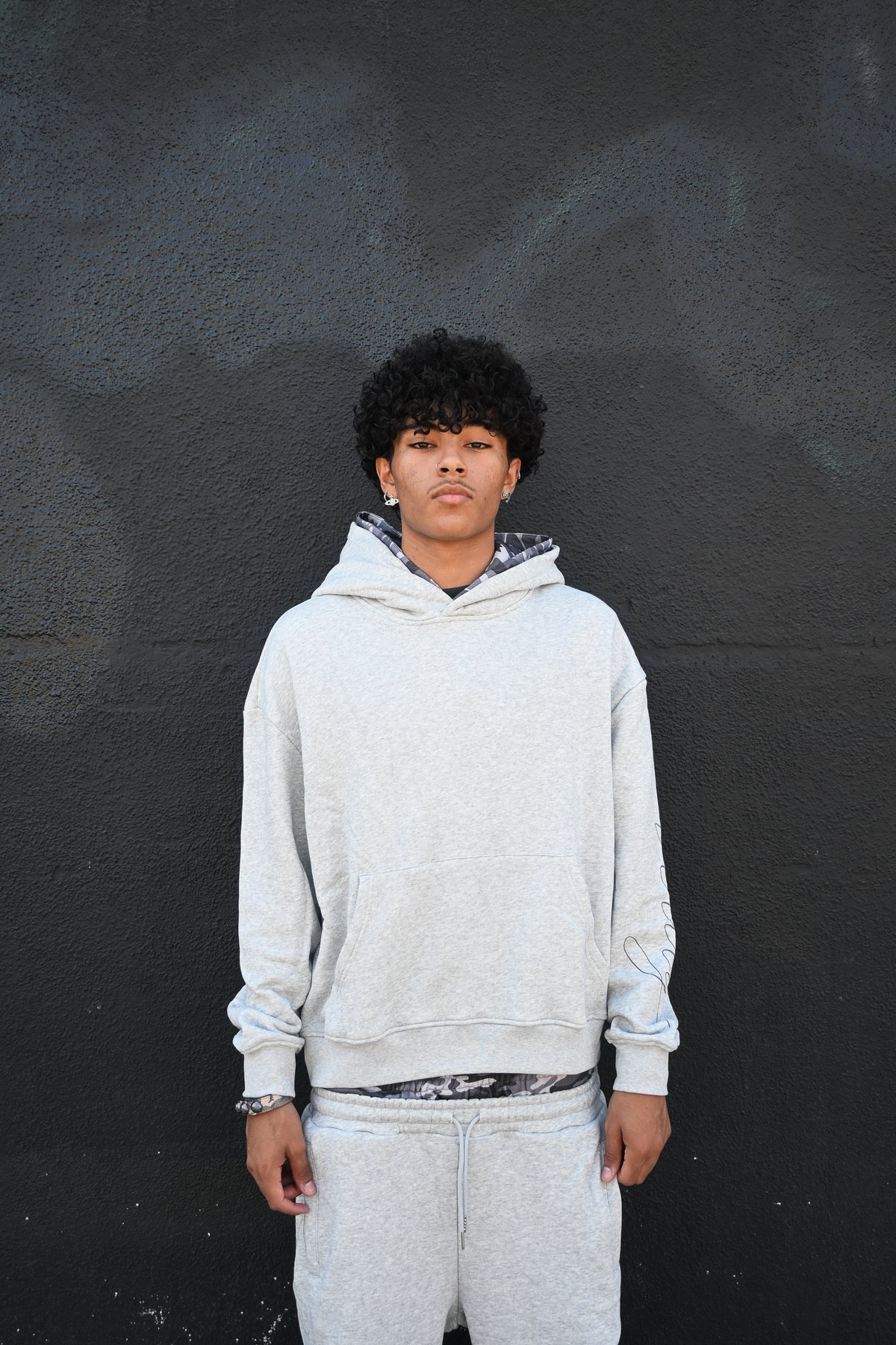 Gray Camo Hoodie
